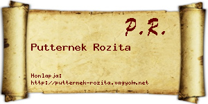 Putternek Rozita névjegykártya
